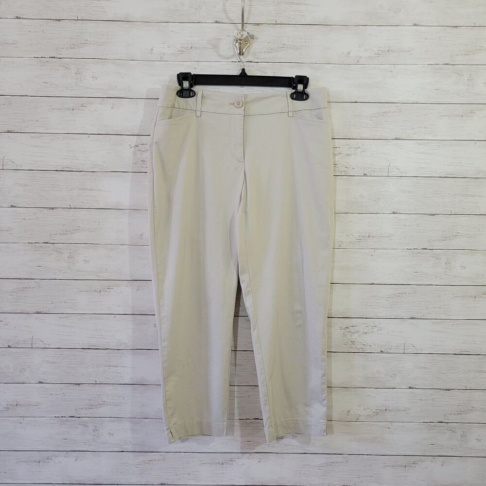 ANN TAYLOR LOFT Womens Size 6 Beige Curvy Sits below the Waist Capris Pants